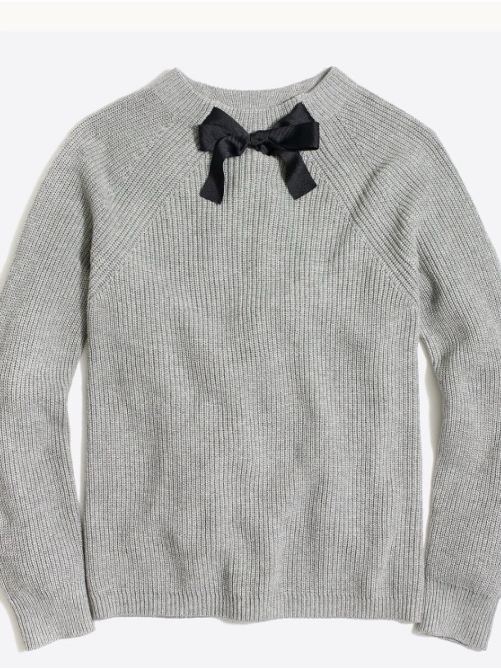 🤎 J. Crew 🤎 Gray, Bow-Neck Sweater (S)